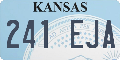 KS license plate 241EJA