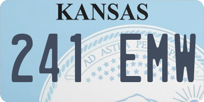 KS license plate 241EMW