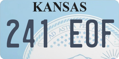 KS license plate 241EOF
