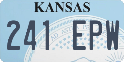 KS license plate 241EPW