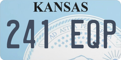 KS license plate 241EQP