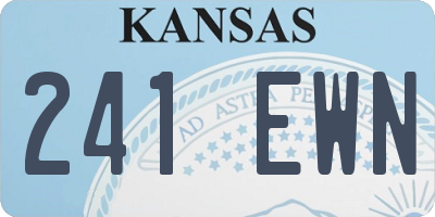 KS license plate 241EWN