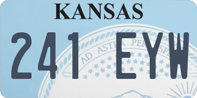 KS license plate 241EYW