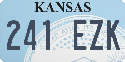 KS license plate 241EZK