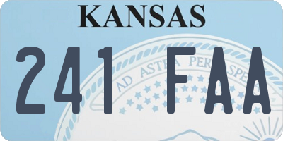 KS license plate 241FAA