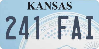 KS license plate 241FAI