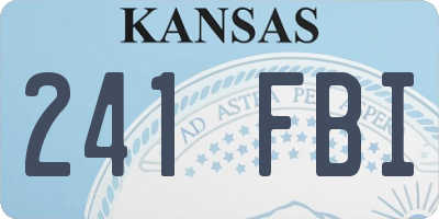 KS license plate 241FBI