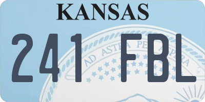 KS license plate 241FBL