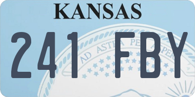 KS license plate 241FBY