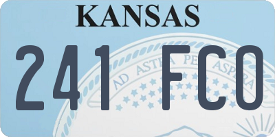 KS license plate 241FCO