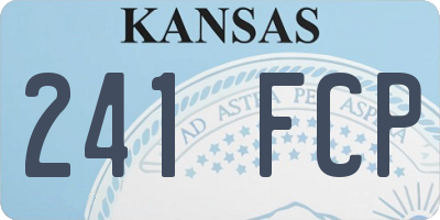 KS license plate 241FCP