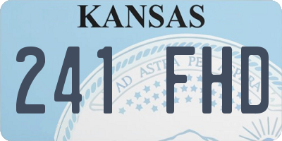 KS license plate 241FHD