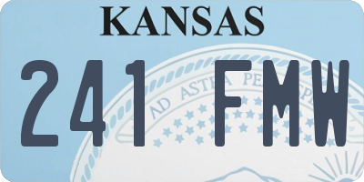 KS license plate 241FMW