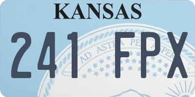 KS license plate 241FPX