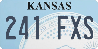 KS license plate 241FXS