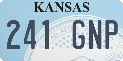 KS license plate 241GNP