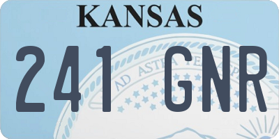 KS license plate 241GNR