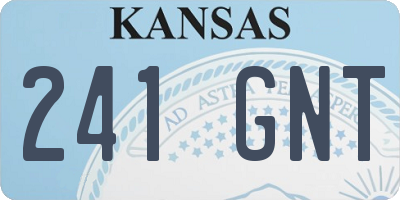 KS license plate 241GNT