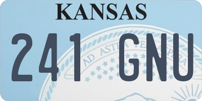 KS license plate 241GNU