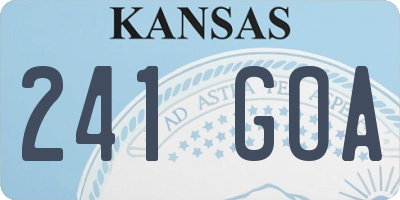 KS license plate 241GOA