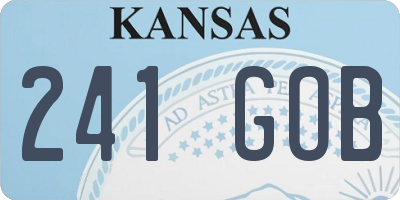 KS license plate 241GOB