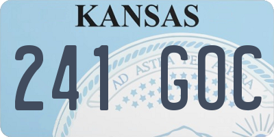 KS license plate 241GOC