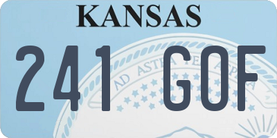 KS license plate 241GOF