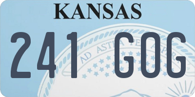 KS license plate 241GOG