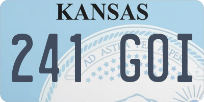 KS license plate 241GOI