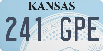KS license plate 241GPE