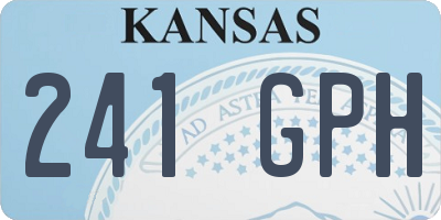 KS license plate 241GPH
