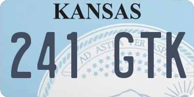 KS license plate 241GTK
