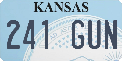 KS license plate 241GUN