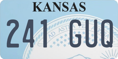 KS license plate 241GUQ