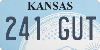 KS license plate 241GUT