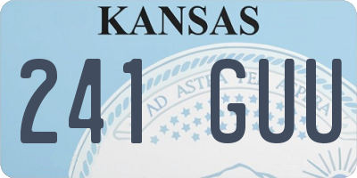KS license plate 241GUU