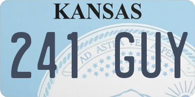 KS license plate 241GUY