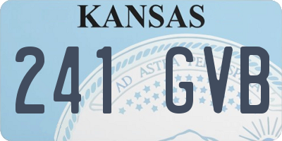 KS license plate 241GVB