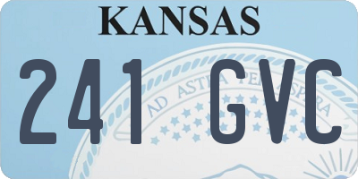 KS license plate 241GVC