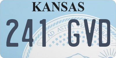 KS license plate 241GVD