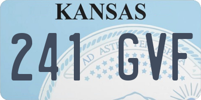 KS license plate 241GVF