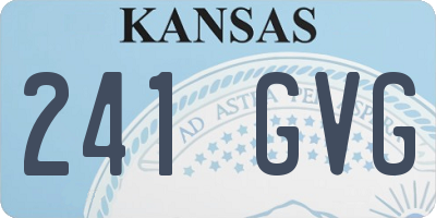 KS license plate 241GVG