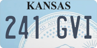 KS license plate 241GVI