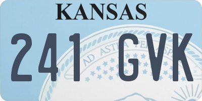 KS license plate 241GVK