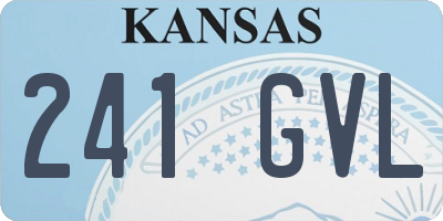 KS license plate 241GVL