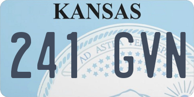KS license plate 241GVN