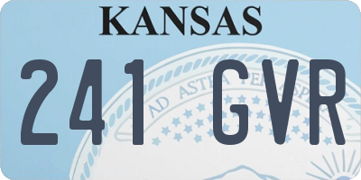 KS license plate 241GVR