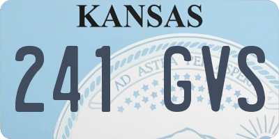 KS license plate 241GVS