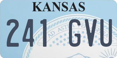 KS license plate 241GVU