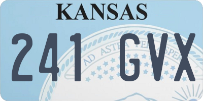 KS license plate 241GVX